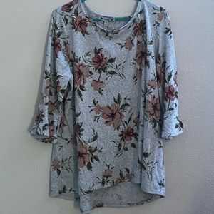 Grey floral shirt